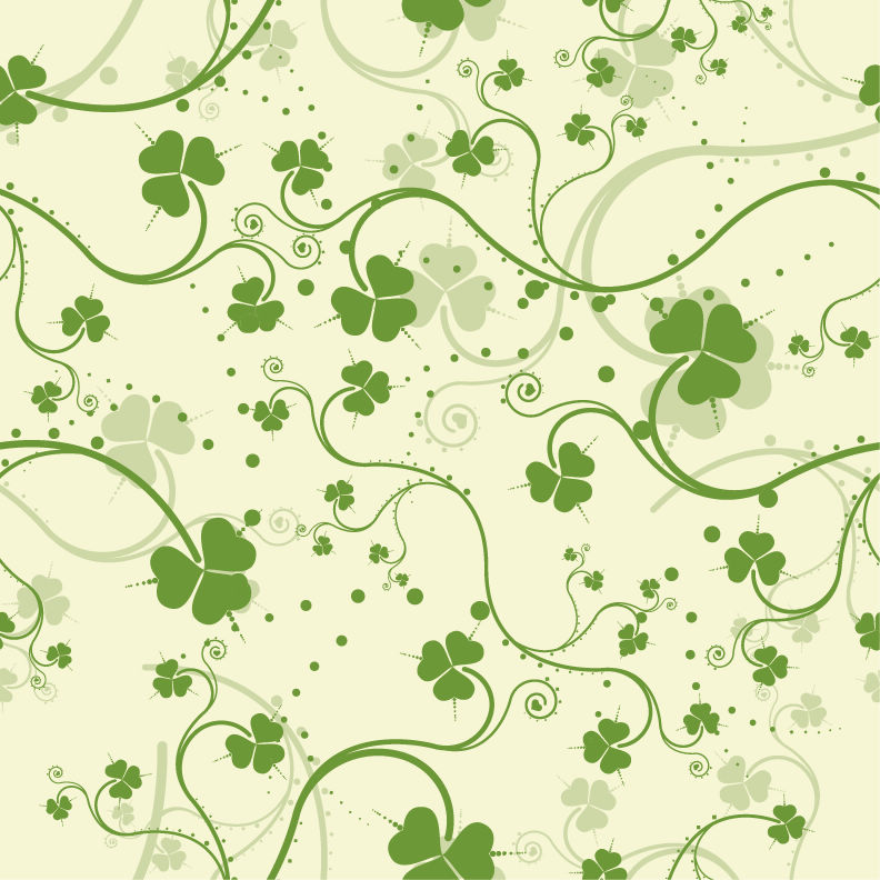 free vector Green Seamless Floral Vector Background
